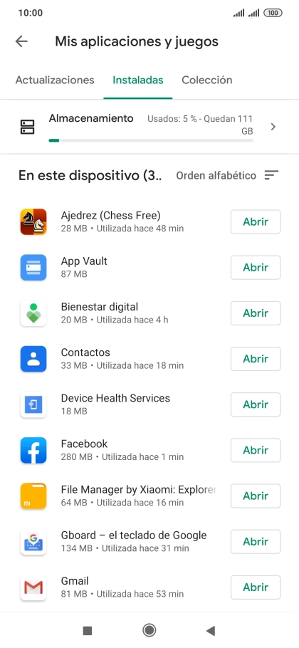 Pulsa la app deseada.