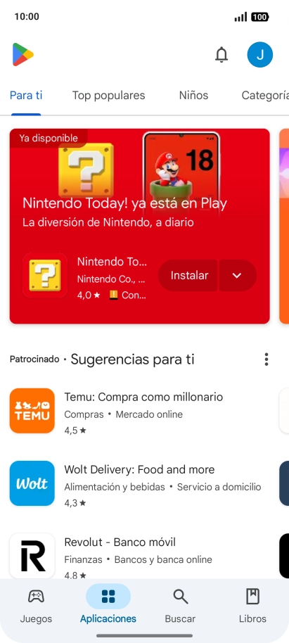 Pulsa el icono de perfil.