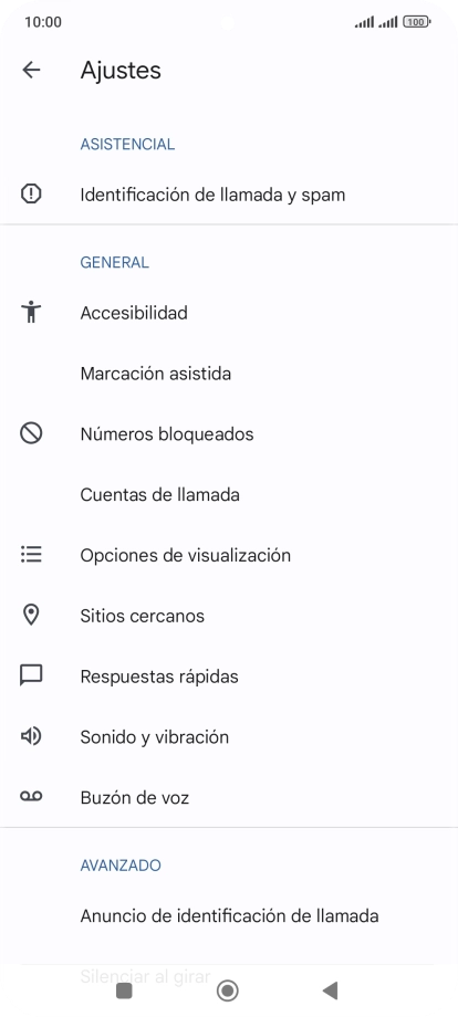 Pulsa Buzón de voz.