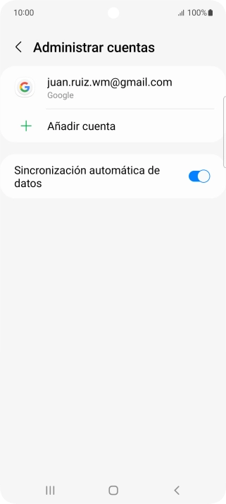 Pulsa la cuenta deseada.