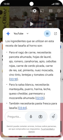 La respuesta de Gemini a tu pregunta se visualiza ahora en la pantalla. La respuesta de Gemini a tu pregunta se visualiza ahora en la pantalla.