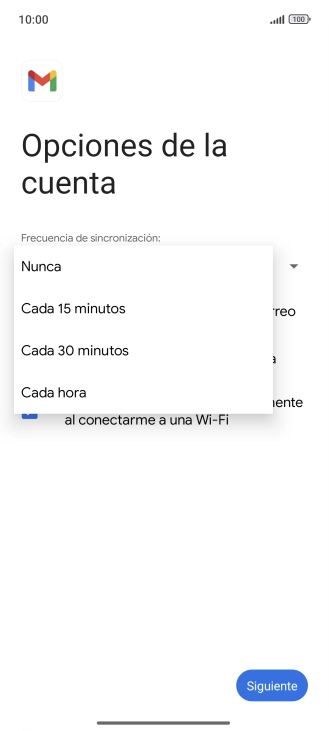 Pulsa el ajuste deseado. Pulsa el ajuste deseado.