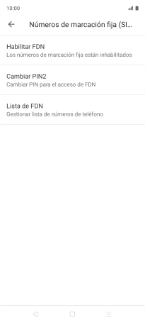 Pulsa Habilitar FDN. Pulsa Habilitar FDN.