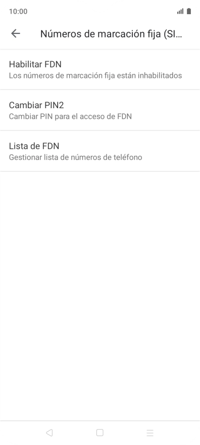 Pulsa Habilitar FDN. Pulsa Habilitar FDN.