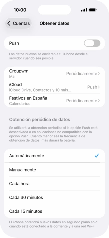 Si desactivas la función, pulsa el ajuste deseado. Si desactivas la función, pulsa el ajuste deseado.