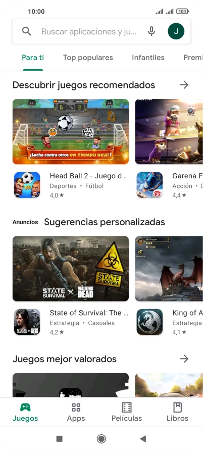 Pulsa el icono de perfil. Pulsa el icono de perfil.
