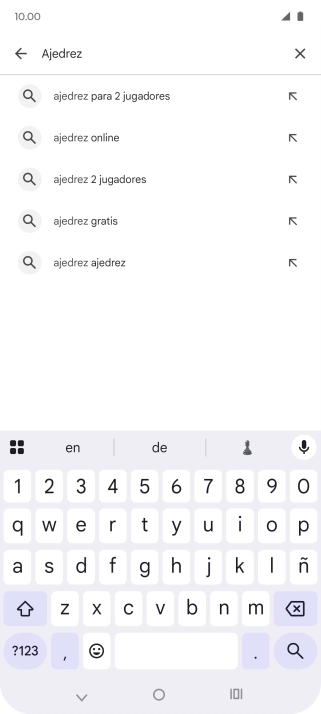 Introduce el nombre del tema o de la app y pulsa el icono de búsqueda.