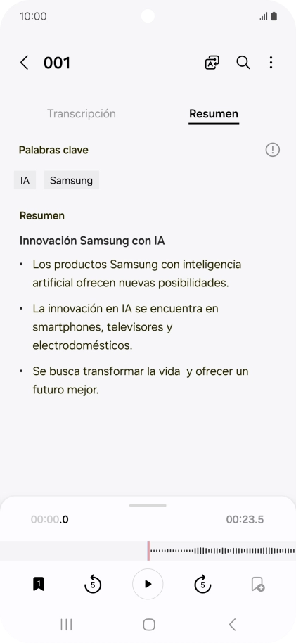 Pulsa la tecla de inicio para terminar y regresar a la pantalla de inicio. Pulsa la tecla de inicio para terminar y regresar a la pantalla de inicio.