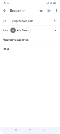 Pulsa el icono de anexos. Pulsa el icono de anexos.
