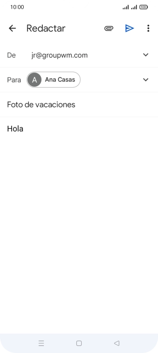 Pulsa el icono de anexos. Pulsa el icono de anexos.