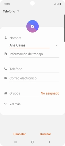 Pulsa Teléfono e introduce el número de teléfono deseado. Pulsa Teléfono e introduce el número de teléfono deseado.