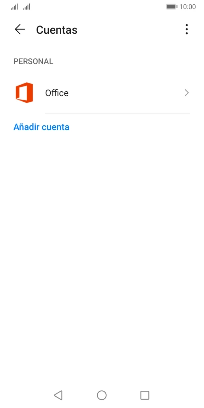 Pulsa Añadir cuenta. Pulsa Añadir cuenta.