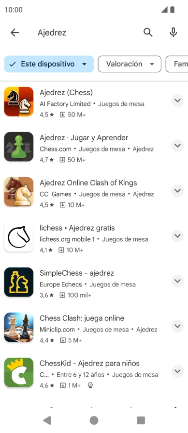 Pulsa la app deseada.