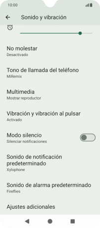 Pulsa Tono de llamada del teléfono. Pulsa Tono de llamada del teléfono.
