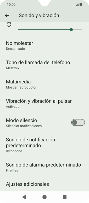 Pulsa Tono de llamada del teléfono. Pulsa Tono de llamada del teléfono.