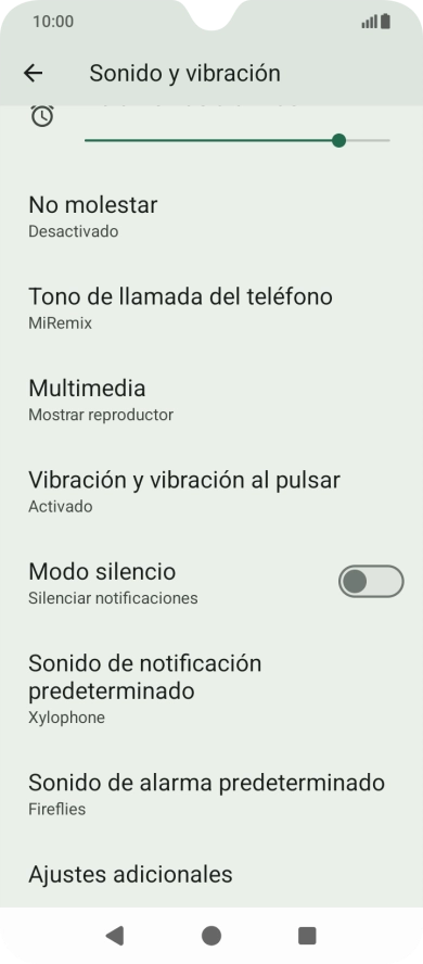 Pulsa Tono de llamada del teléfono. Pulsa Tono de llamada del teléfono.