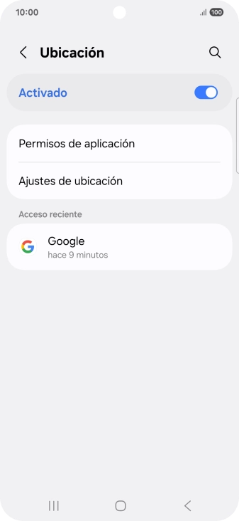 Pulsa Permisos de aplicación. Pulsa Permisos de aplicación.
