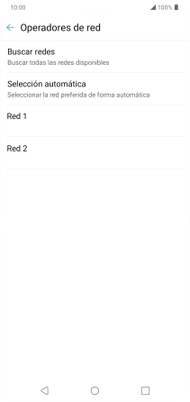 Pulsa la red deseada. Pulsa la red deseada.