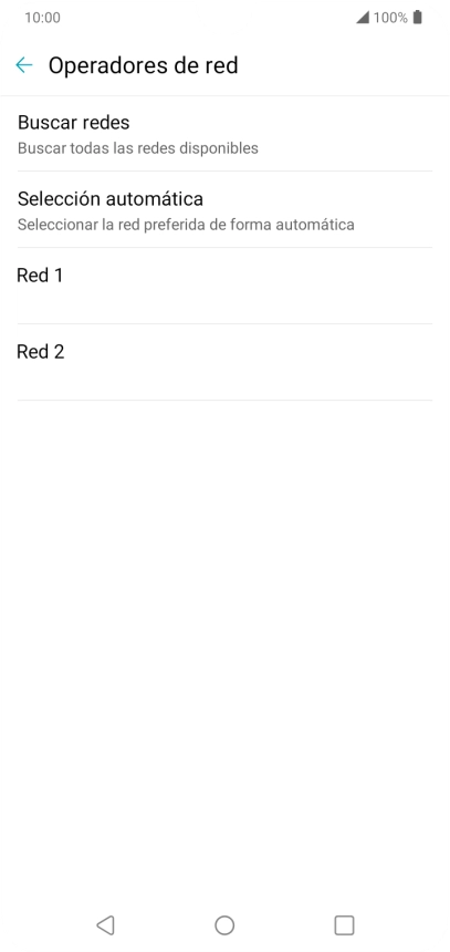 Pulsa la red deseada. Pulsa la red deseada.