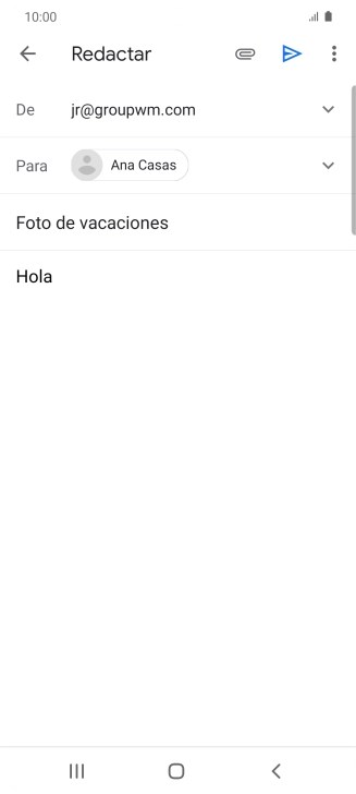 Pulsa el icono de anexos. Pulsa el icono de anexos.