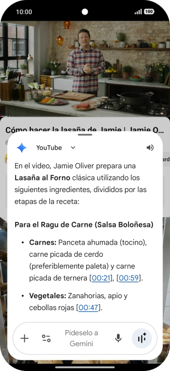 La respuesta de Gemini a tu pregunta se visualiza ahora en la pantalla. La respuesta de Gemini a tu pregunta se visualiza ahora en la pantalla.