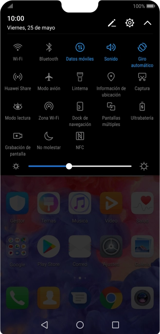 Pulsa Datos móviles para activar o desactivar la función.