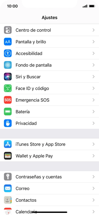 Pulsa Pantalla y brillo.