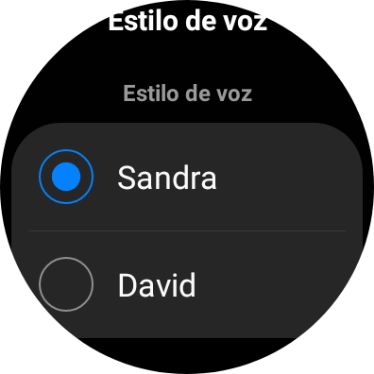 Pulsa la voz deseada.