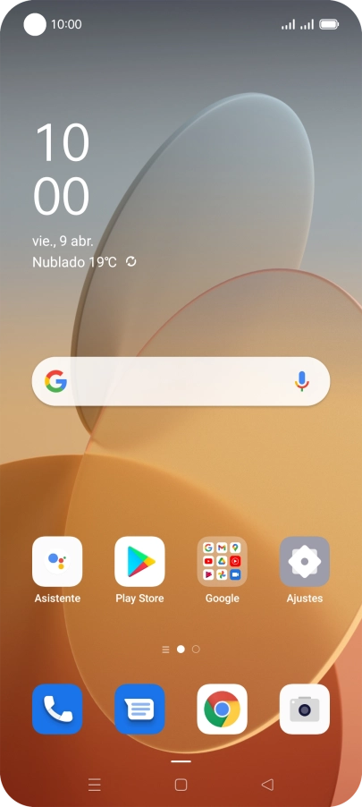 Desliza dos dedos hacia abajo desde la parte superior de la pantalla.