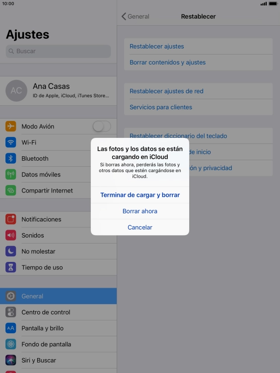 Pulsa el ajuste deseado. Pulsa el ajuste deseado.