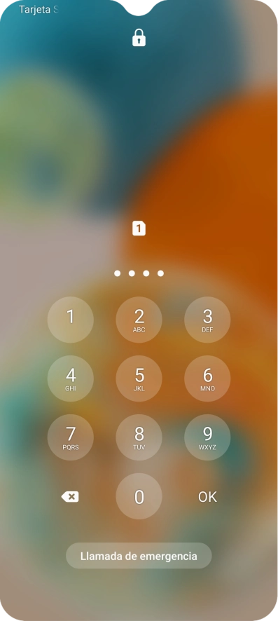 Si es necesario desbloquear la tarjeta SIM, introduce el código PIN y pulsa OK. Si es necesario desbloquear la tarjeta SIM, introduce el código PIN y pulsa OK.