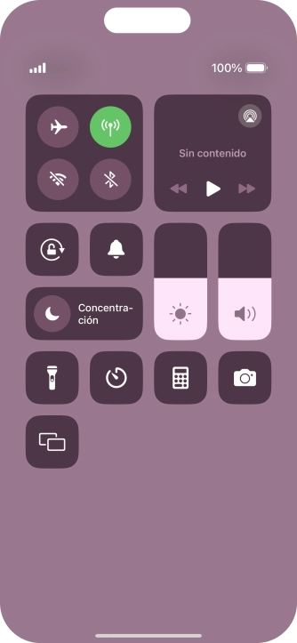 Pulsa el icono de modo de avión para activar o desactivar la función. Pulsa el icono de modo de avión para activar o desactivar la función.