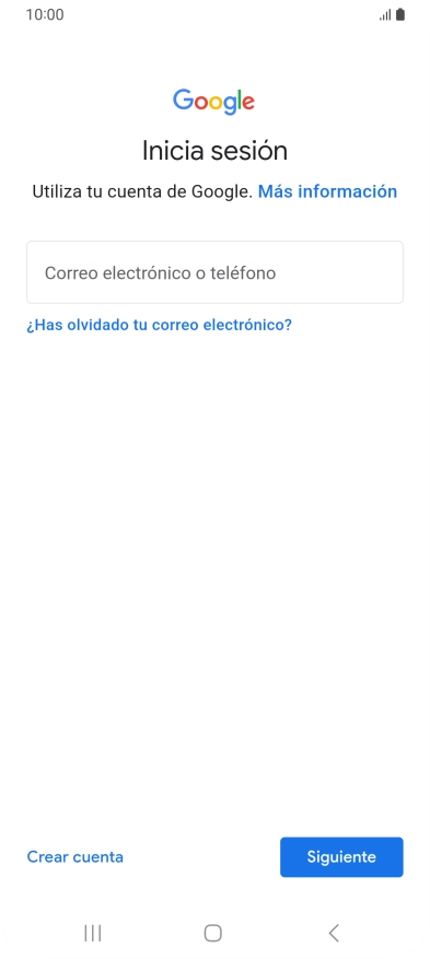 Si no tienes una cuenta de Google, pulsa Crear cuenta y sigue las indicaciones de la pantalla para ver cómo crear una cuenta nueva. Si no tienes una cuenta de Google, pulsa Crear cuenta y sigue las indicaciones de la pantalla para ver cómo crear una cuenta nueva.