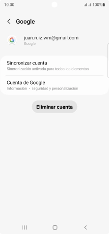 Pulsa Sincronizar cuenta. Pulsa Sincronizar cuenta.