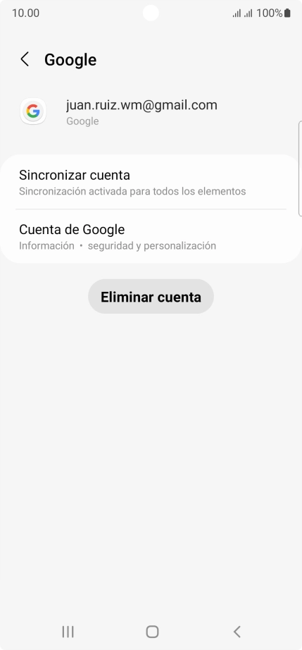 Pulsa Sincronizar cuenta. Pulsa Sincronizar cuenta.