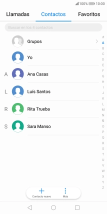 Pulsa Contacto nuevo.