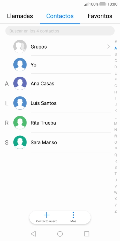 Pulsa Contacto nuevo.