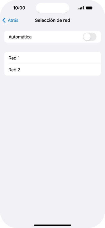 Si desactivas la función, pulsa la red deseada. Si desactivas la función, pulsa la red deseada.