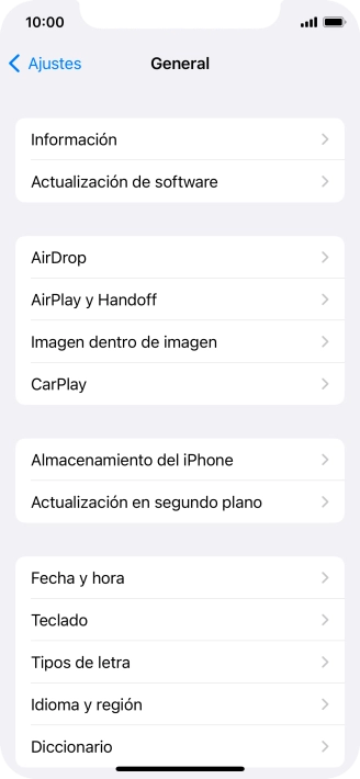Pulsa Actualización de software. Si hay una versión de software nueva disponible, aparecerá ahora en la pantalla. Sigue las indicaciones de la pantalla para actualizar el software del teléfono. Pulsa Actualización de software. Si hay una versión de software nueva disponible, aparecerá ahora en la pantalla. Sigue las indicaciones de la pantalla para actualizar el software del teléfono.