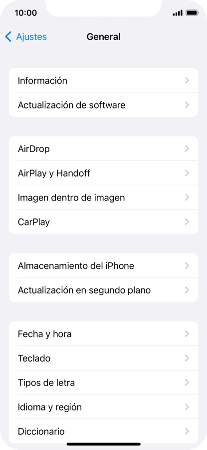 Pulsa Actualización de software. Si hay una versión de software nueva disponible, aparecerá ahora en la pantalla. Sigue las indicaciones de la pantalla para actualizar el software del teléfono. Pulsa Actualización de software. Si hay una versión de software nueva disponible, aparecerá ahora en la pantalla. Sigue las indicaciones de la pantalla para actualizar el software del teléfono.