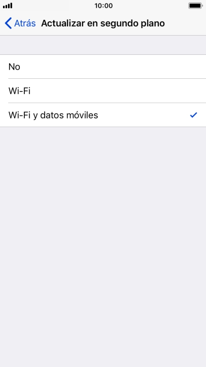 Para desactivar la actualización de apps en ejecución, pulsa No. Para desactivar la actualización de apps en ejecución, pulsa No.