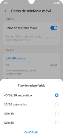 Pulsa el tipo de red deseado. Pulsa el tipo de red deseado.