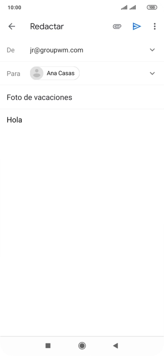 Pulsa el icono de anexos. Pulsa el icono de anexos.