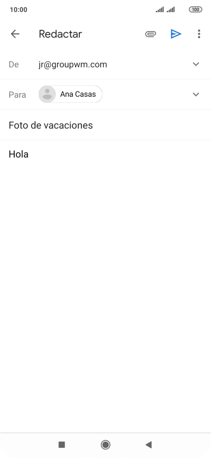 Pulsa el icono de anexos. Pulsa el icono de anexos.