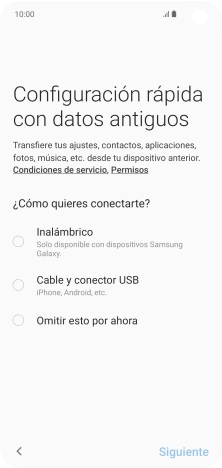 Puedes transferir el contenido de otro teléfono cuando activas tu teléfono por primera vez y cuando lo has restablecido. Cuando aparezca en la pantalla del teléfono esta imagen, ya está listo para la transmisión del contenido del otro teléfono. Puedes transferir el contenido de otro teléfono cuando activas tu teléfono por primera vez y cuando lo has restablecido. Cuando aparezca en la pantalla del teléfono esta imagen, ya está listo para la transmisión del contenido del otro teléfono.