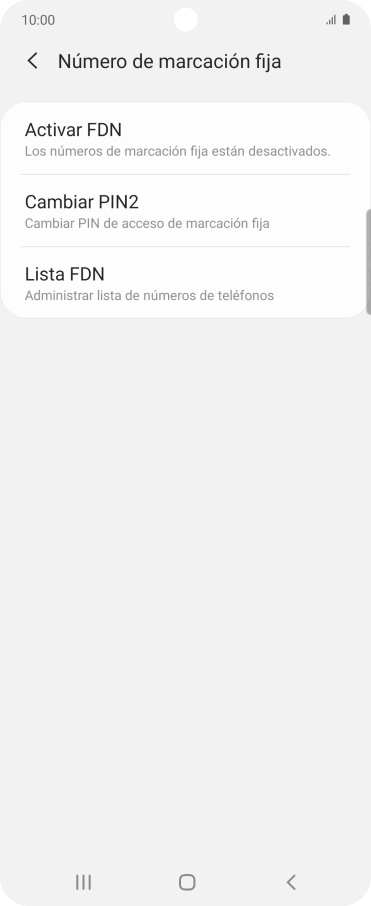 Pulsa Activar FDN.