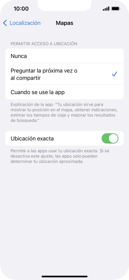 Pulsa el ajuste deseado para activar o desactivar la función. Pulsa el ajuste deseado para activar o desactivar la función.