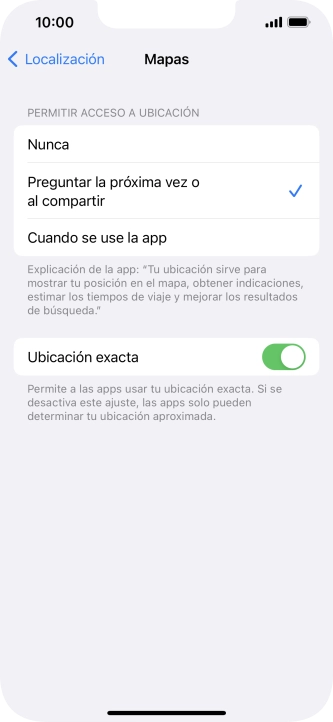 Pulsa el ajuste deseado para activar o desactivar la función. Pulsa el ajuste deseado para activar o desactivar la función.