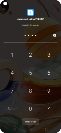 Si lo solicita el teléfono, introduce el código PIN y pulsa el icono de aceptar. Si lo solicita el teléfono, introduce el código PIN y pulsa el icono de aceptar.