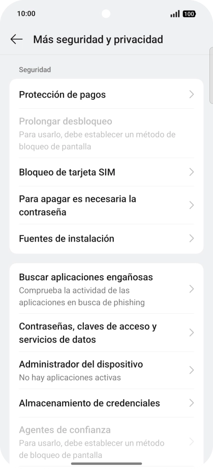 Pulsa Bloqueo de tarjeta SIM. Pulsa Bloqueo de tarjeta SIM.